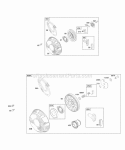 Rewind Starters Diagram and Parts List for 294442-0360-01  Briggs and Stratton Engine